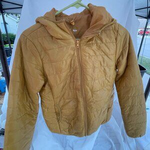 Ladies Gold Puffer Jacket by Ambiance, Size S